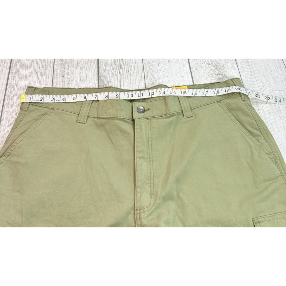Carhartt Men’s Rugged Flex Relaxed Canvas Cargo Work Short Green Size 42 - Picture 4 of 7